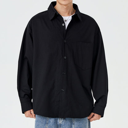 Herren Langarmhemdjacke Leicht Lässig Modern