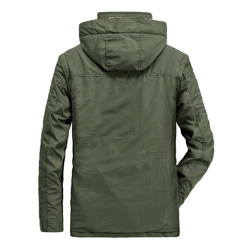 Herren Outdoor-Jacke Isoliert mit Abnehmbarer Kapuze