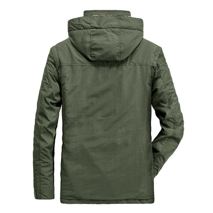Herren Outdoor-Jacke Isoliert mit Abnehmbarer Kapuze