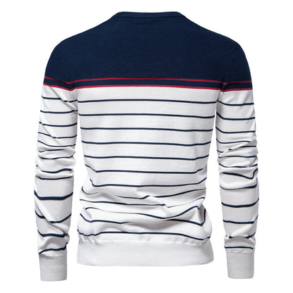 Herren Strickpullover Maritim Streifen Modern