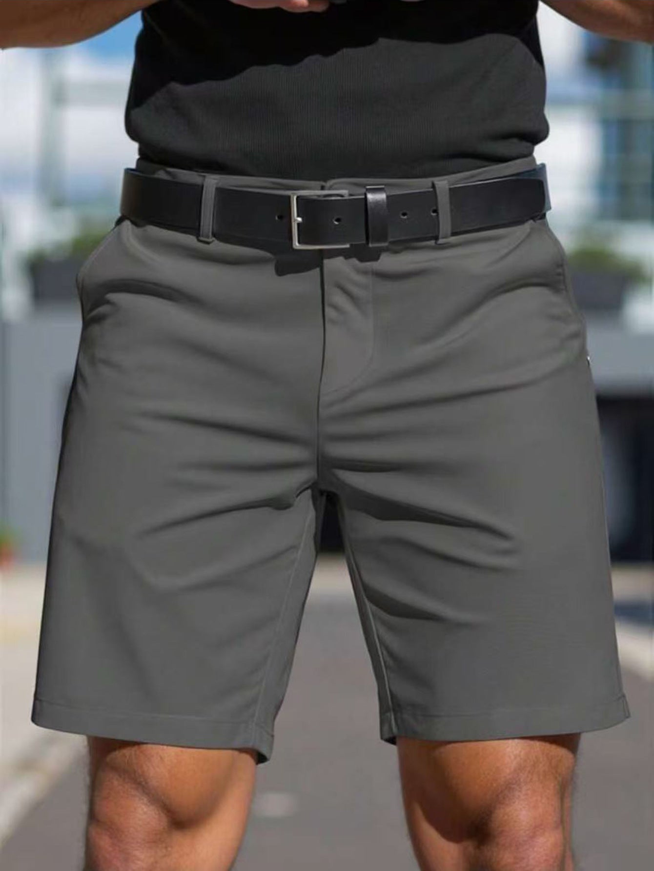 Herren Kurzhose Elastisch mit Seitentaschen Sportlich