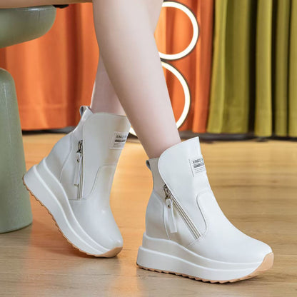 Damen Winterstiefeletten Warm Bequem Reißverschluss