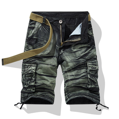 Herren Cargo Shorts Mit Taschen Verstellbar Sportlich