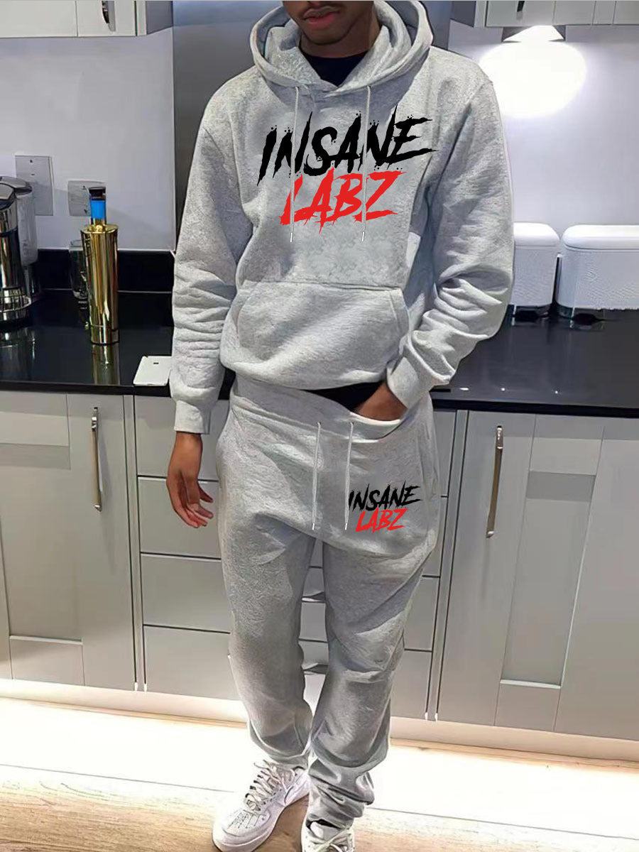 Herren Hoodie Jogginghose Set Sportlich mit Logo - BerlinGlamour