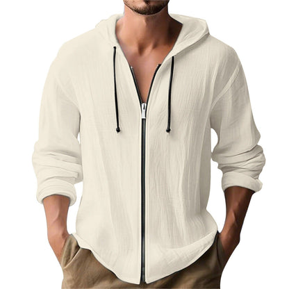 Herren Kapuzenjacke Lässig Reißverschluss Modern