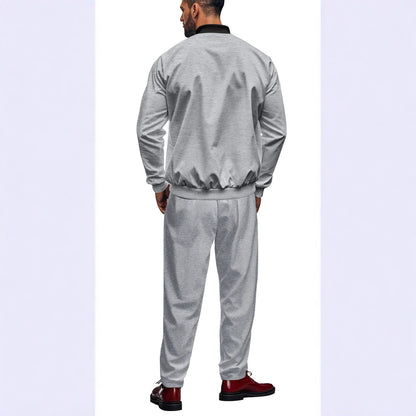 Herren Jogginganzug Lässig Bomberjacke Hose Set Sportlich