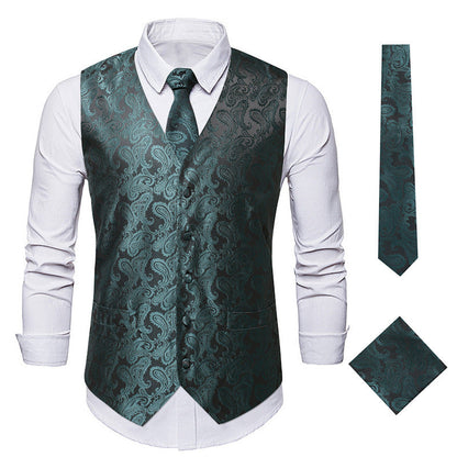 Herren Weste Paisley Muster Elegant Modern