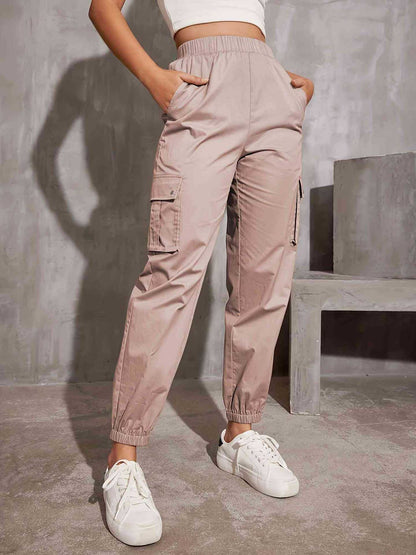 Damen Cargo-Hose Elastisch Praktisch Bequem
