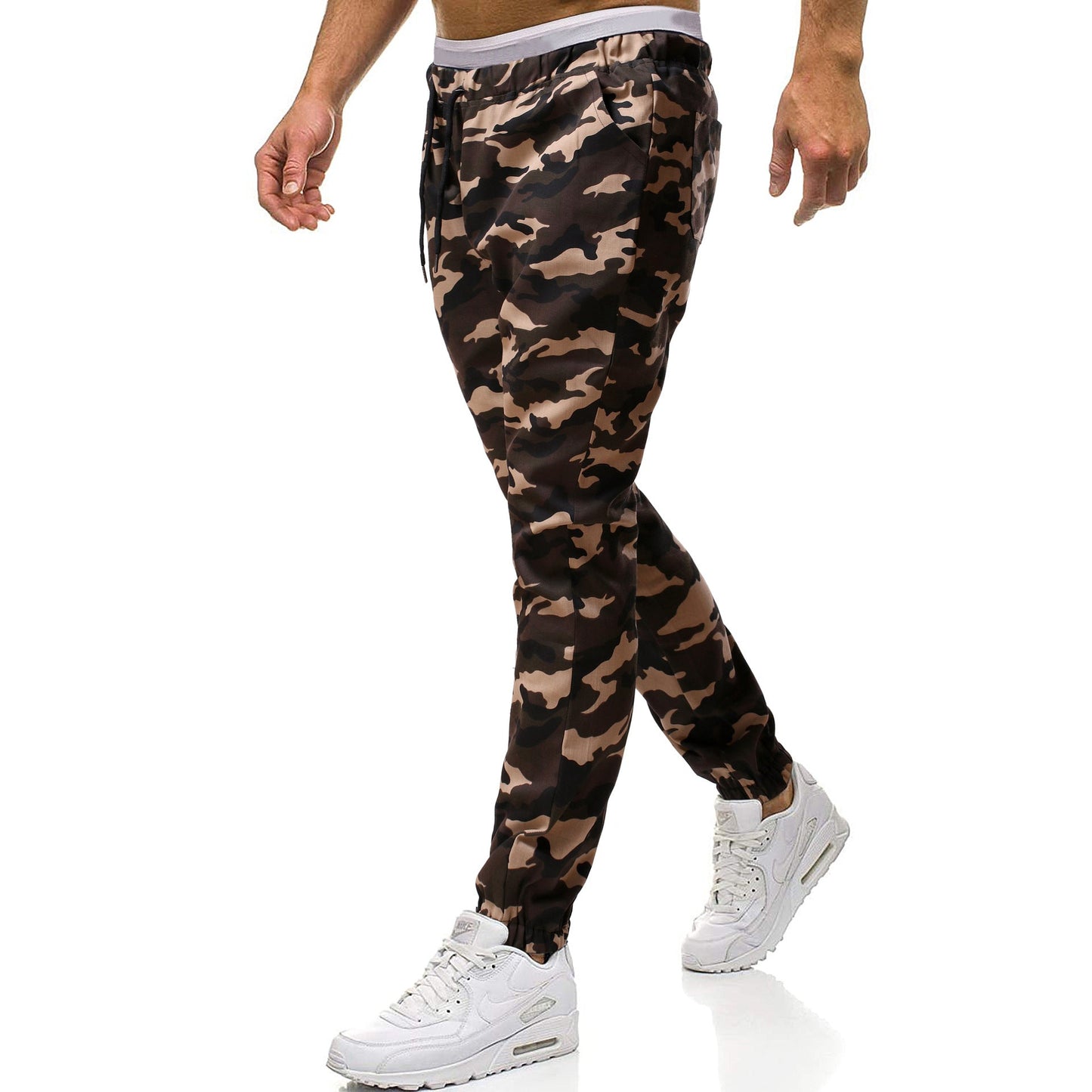Herren Cargohose Camouflage Stretch