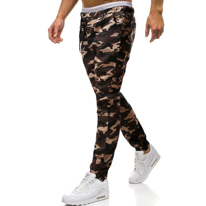 Herren Cargohose Camouflage Stretch