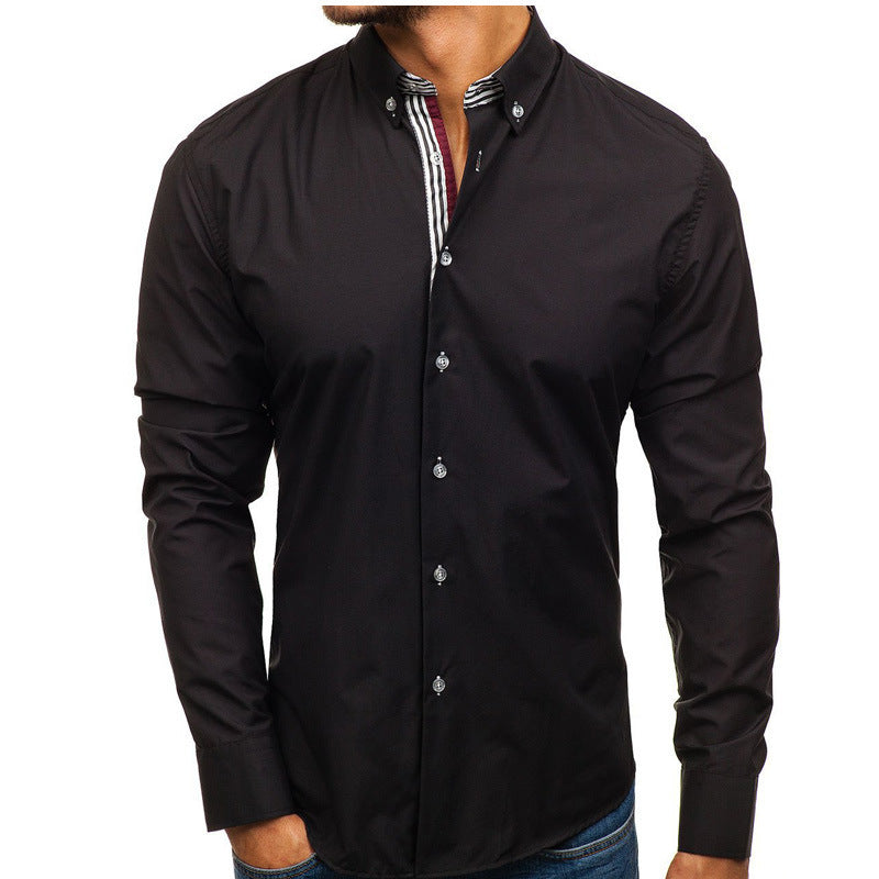 Herren Hemd Slim Fit Kentkragen Elegantes Business - BerlinGlamour