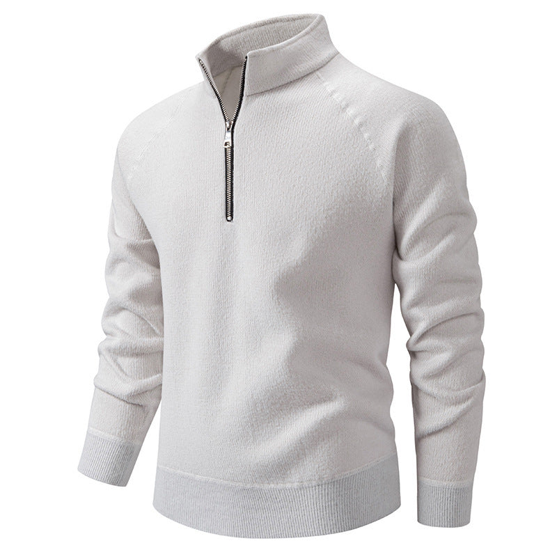Herren Pulli Modern Raglan Ärmel Reißverschluss