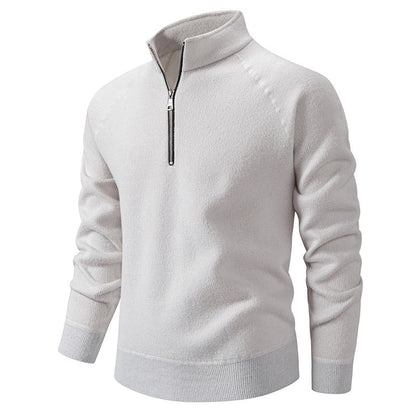 Herren Pulli Modern Raglan Ärmel Reißverschluss