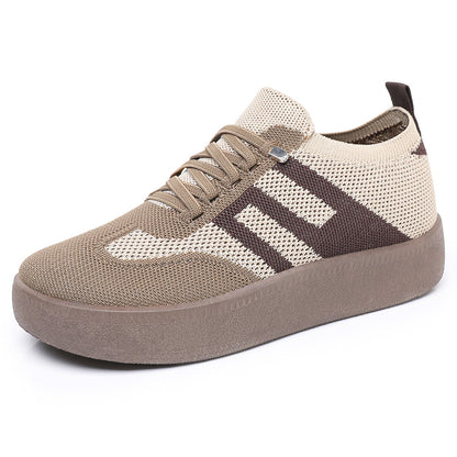 Damen Sneaker Bequem Plattformsohle Hochzeitsschuhe