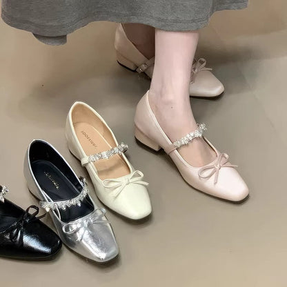 Damen Ballerinas Schimmernd Elegantes Design Spitze - BerlinGlamour