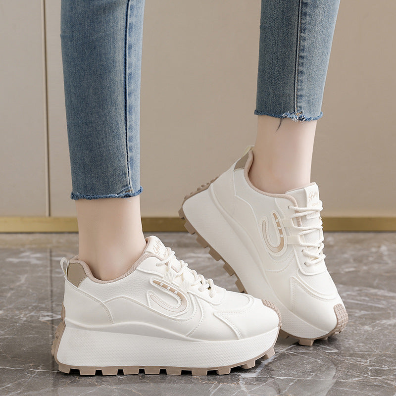 Damen Plateau Sneaker Sportlich Rutschfest Modisch