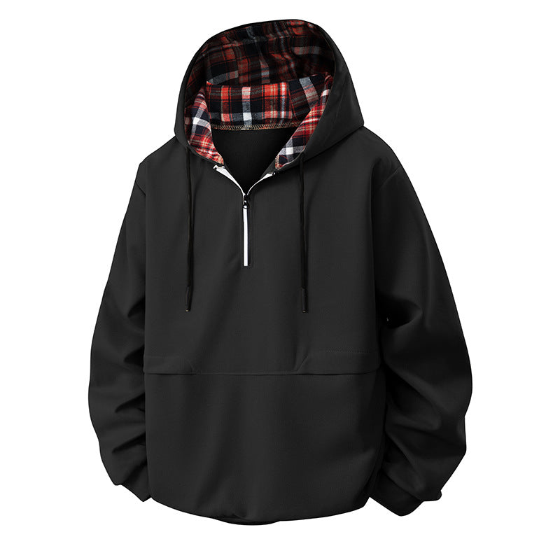 Herren Pullover Plüschfutter Halbzipp Reißverschluss Warm - BerlinGlamour