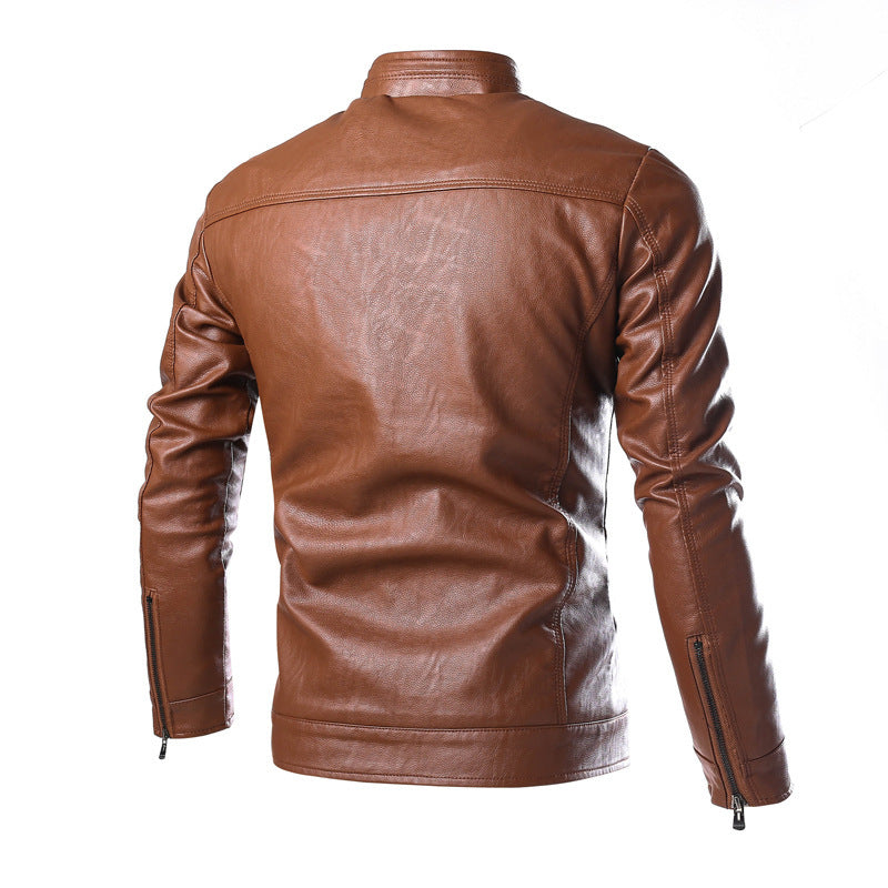 Herren Lederjacke Schwarz Echter Ledermantel