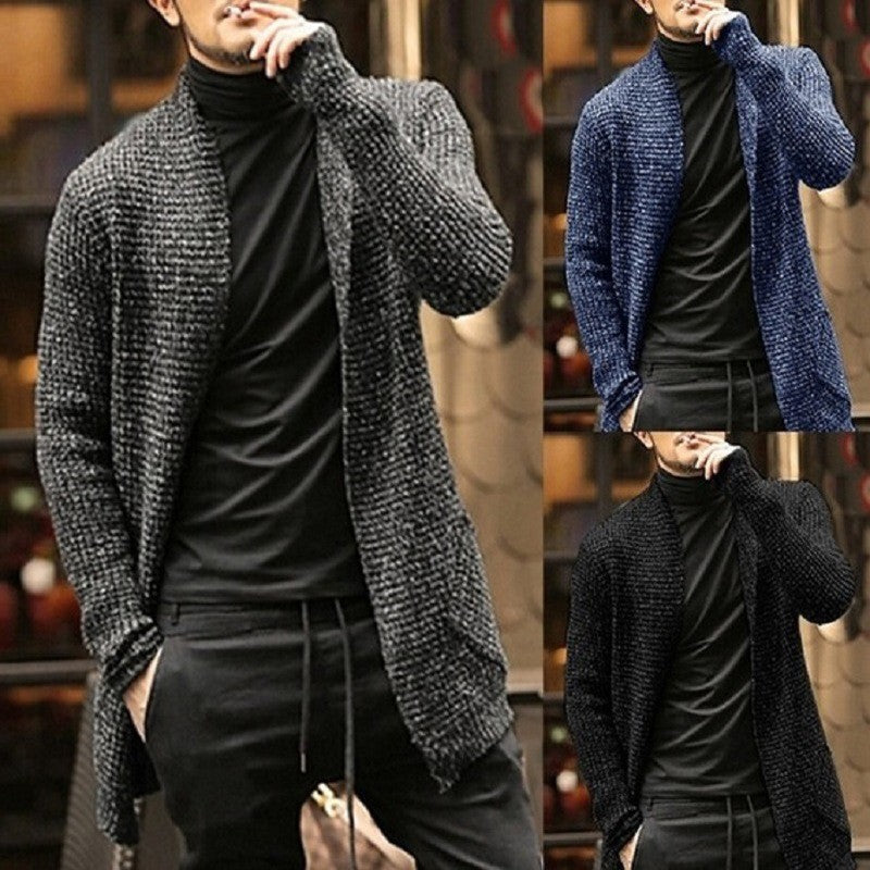 Herren Strickjacke Lässig Modern Grau - BerlinGlamour
