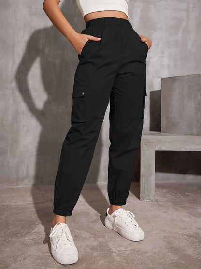 Damen Cargo-Hose Bequem Praktisch Mit Taschen