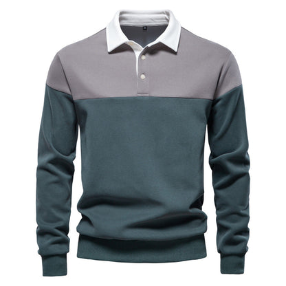 Herren Poloshirt Langarm Modern Farben Hochwertig