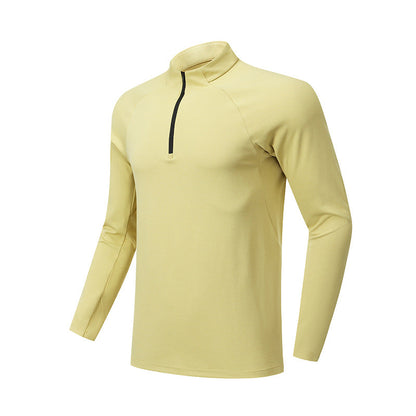 Herren Langarmshirt Funktionshemd mit Reißverschluss Sportlich