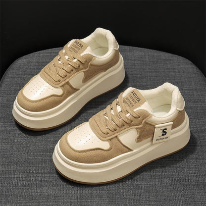 Damen Sneaker Plateau Bequem Atmungsaktiv Sportlich