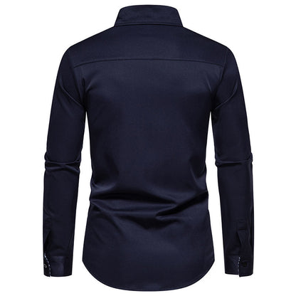 Herren Langarmhemd mit Streifen Design Modern Slimfit