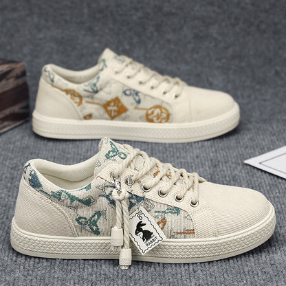 Damen Sneaker Klassisch Canvas Weiße Schuhe Mode