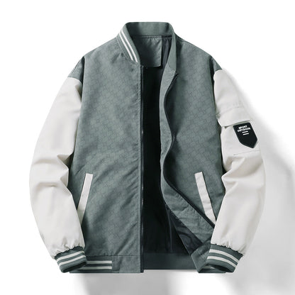 Herren Bomberjacke Modern Reflektierend Taschen