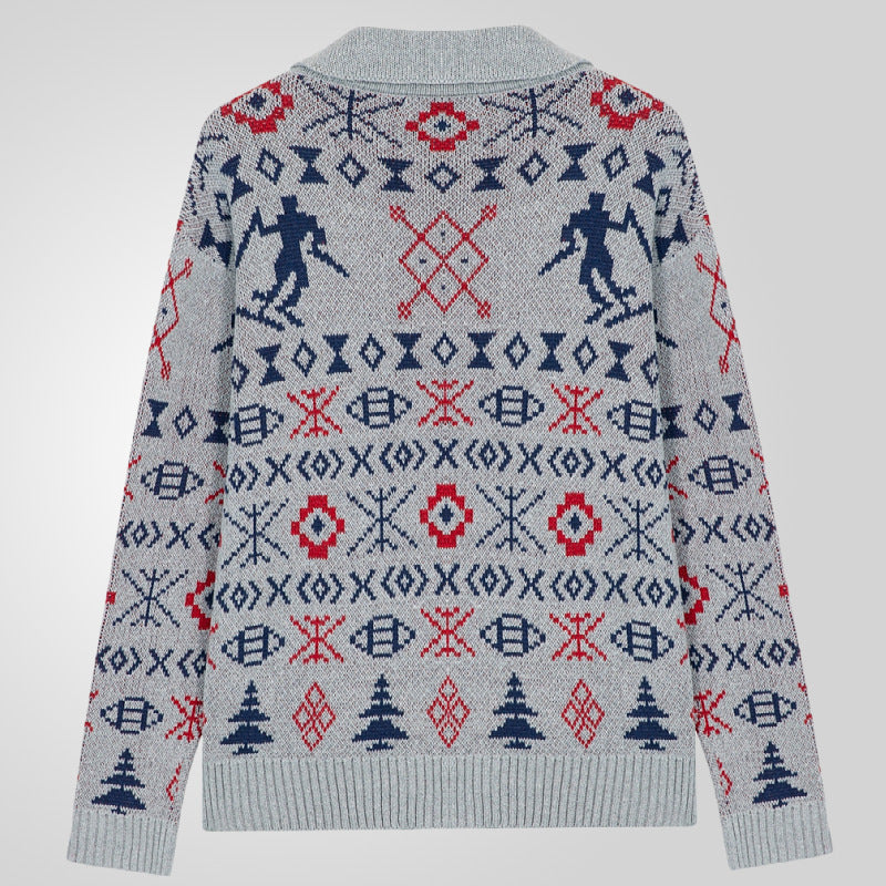 Herren Strickjacke mit exklusivem Norweger-Muster und praktischen Taschen BerlinGlamour, die für Ihre anspruchsvolle Erfahrung sorgen. Mit einer Kombination aus Norweger-M
