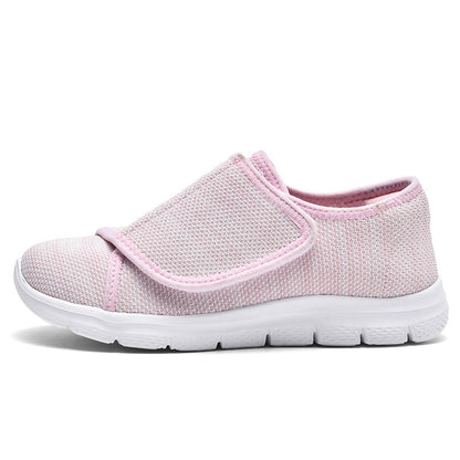 Damen Sneaker Bequem Slip-On Weite Passform Klettverschluss