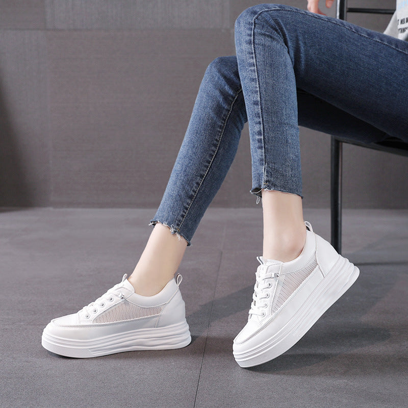 Damen Sneaker Elegante Plattform Mesh Schuhe Frauen