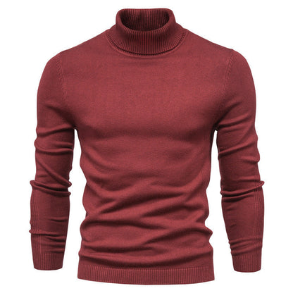 Herren Rollkragenpullover Weich Wolle Elegante Optik