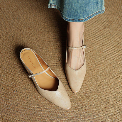 Damen Slipper Leder Echt Bequem