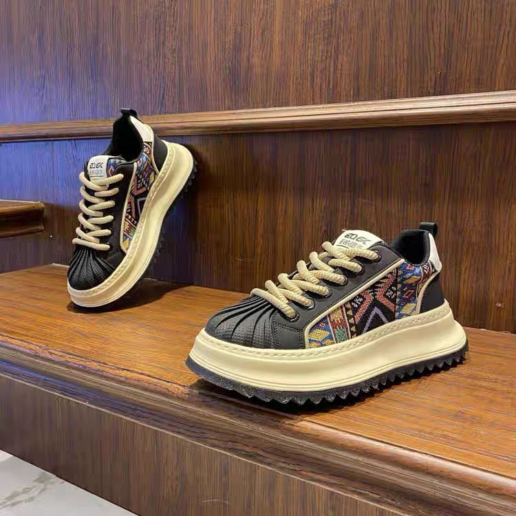 Damen Sneaker Ethnische Muster Komfort Laufsohle Trendy