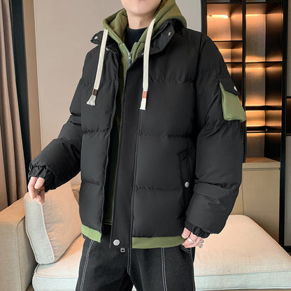 Herren Winterjacke Kapuzenjacke Gesteppt Isoliert Warm