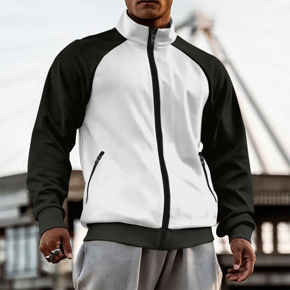 Herren Sportjacke Funktional mit Taschen und Hochkragen - BerlinGlamour