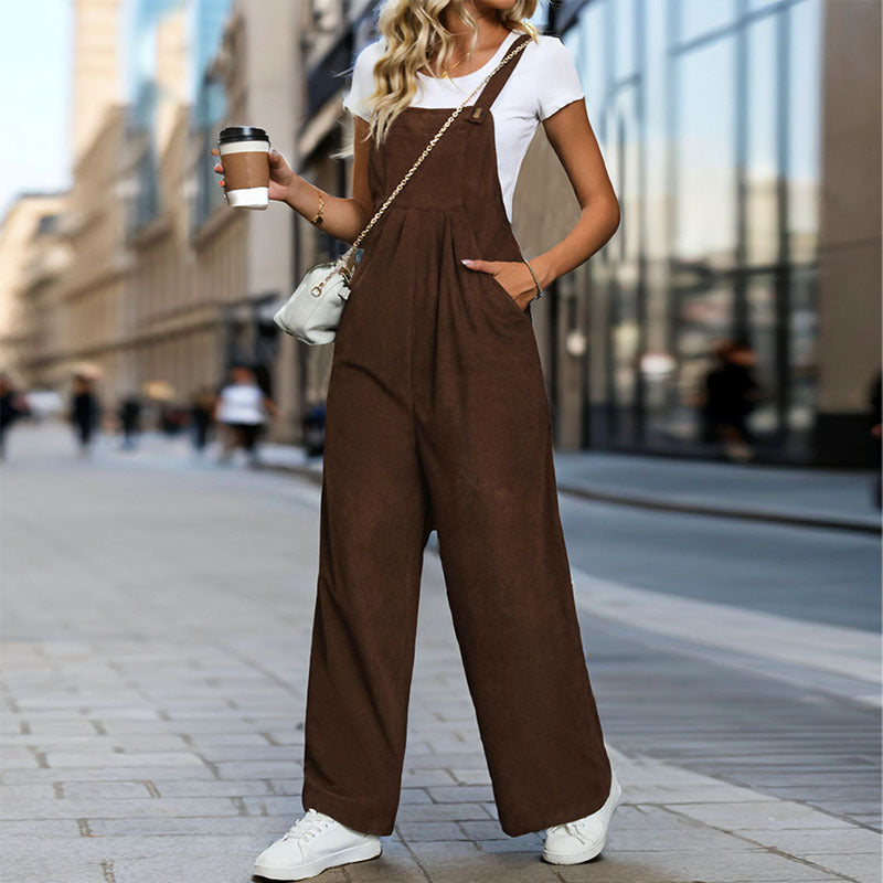 Damen Latzoverall Leichter Baumwolle Komfortabel Mit Taschen