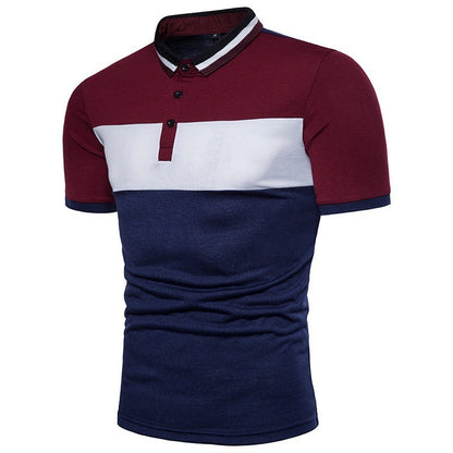 Herren Polohemd Modern Blockstreifen Baumwolle Qualität