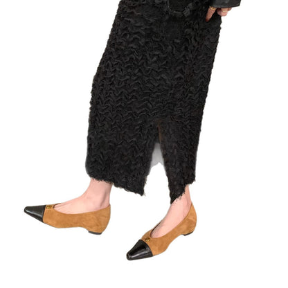 Damen Ballerinas Luxus 2-Toni Design