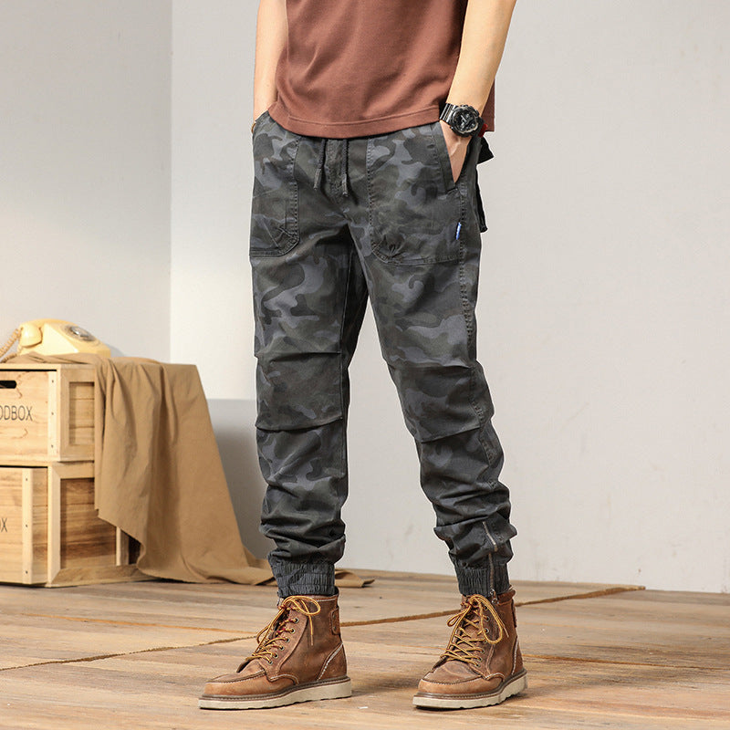 Herren Cargohose Camouflage Elastisch Mit Vielen Taschen - BerlinGlamour