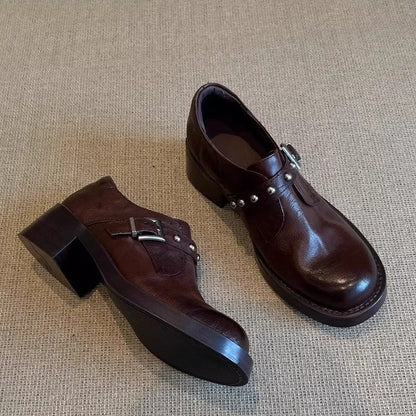 Damen Schnürschuhe Elegant Weich Mit Schnalle