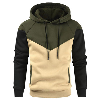 Herren Kapuzenpullover Sportlich Farbblock Design Funktionstaschen