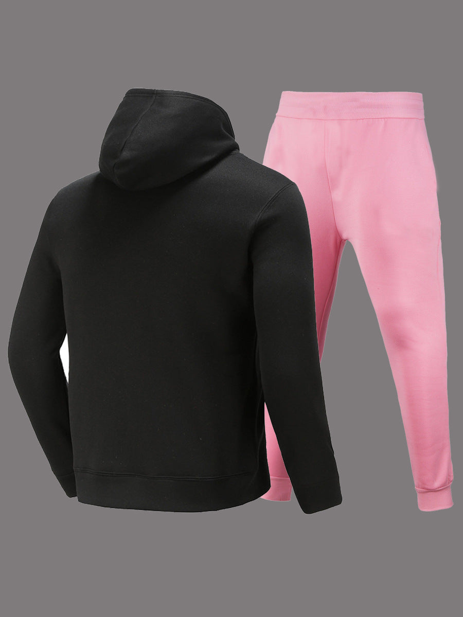 Herren Sportset Hoodie Jogginghose mit Engel Motiv Modern