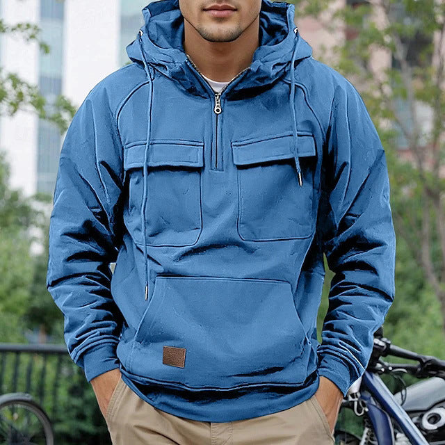 Herren Anorak Funktionsjacke Wasserabweisend mit Taschen
