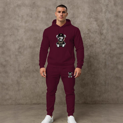 Herren Hoodie Set Streetwear Style Schwarz