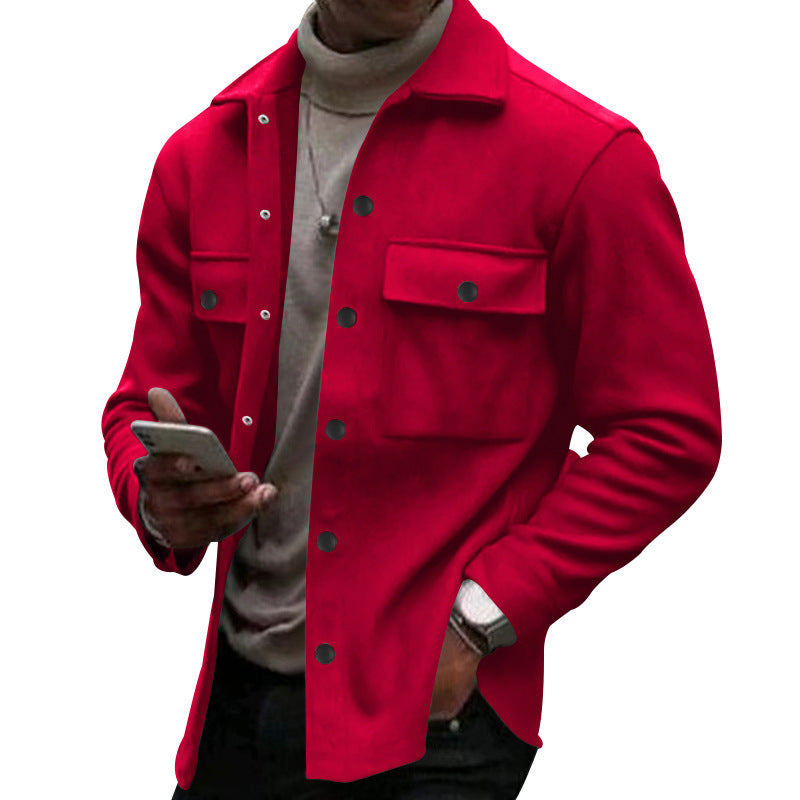 Herren Überziehjacke Modern mit Taschen Wasserdicht
