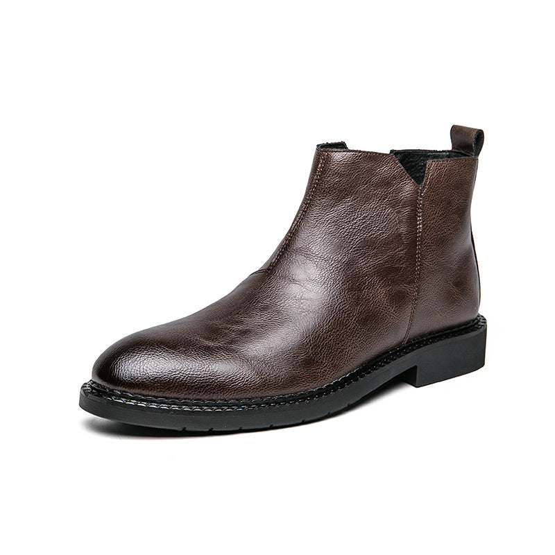 Damen Chelsea Stiefel Leder Schwarz Elegantes Design