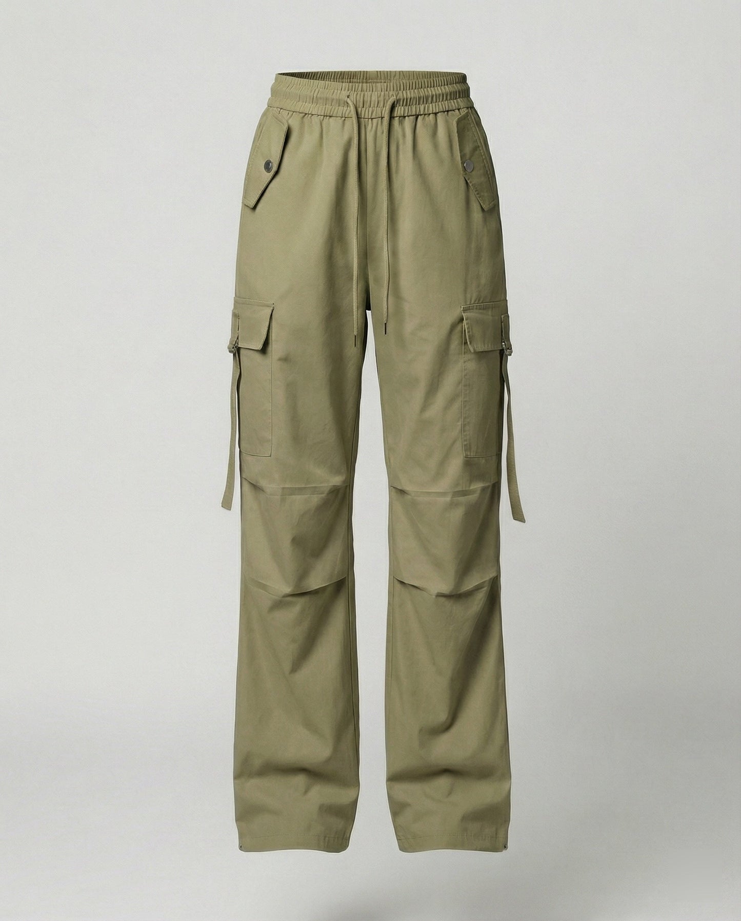 Damen Cargohose Weit Palazzo Elastisch Mit Taschen